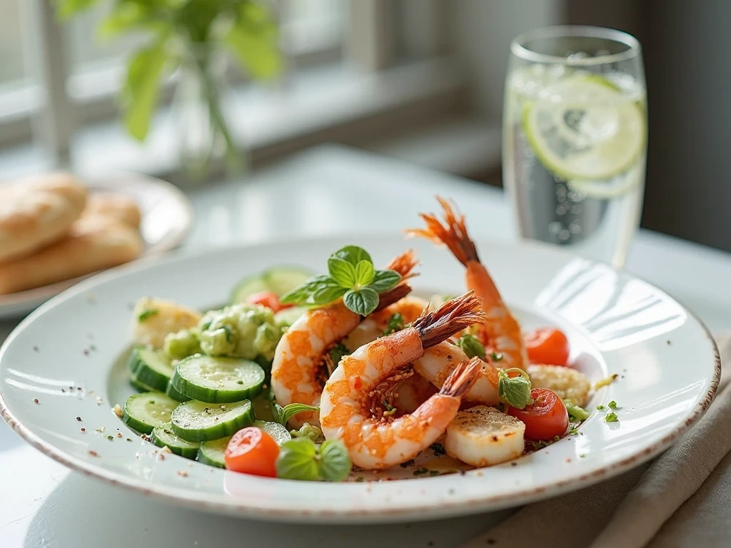 Light high-protein dinner for the last day of the plan