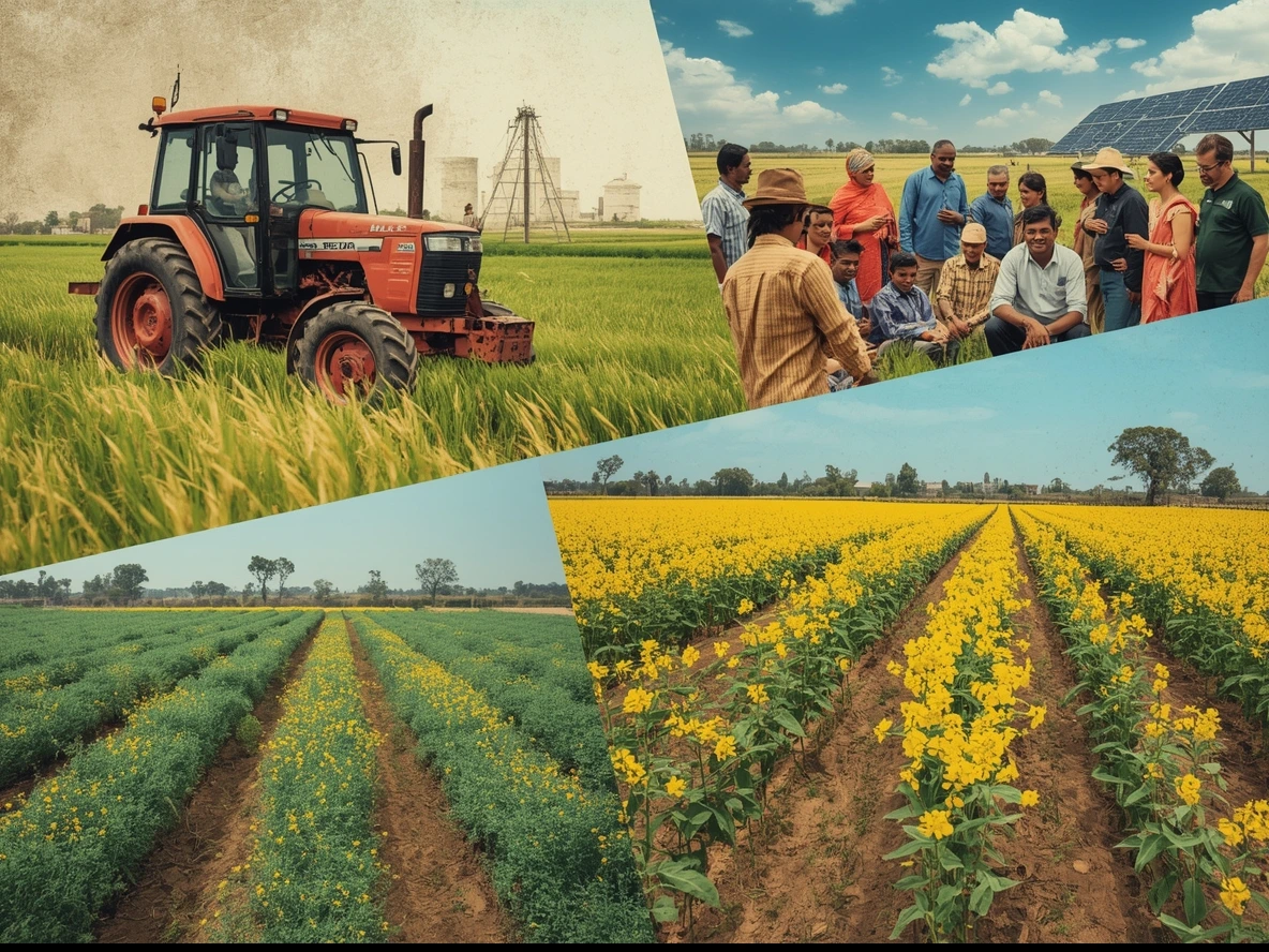 Agriculture in Pakistan Collage showing Punjab agriculture development schemes.
