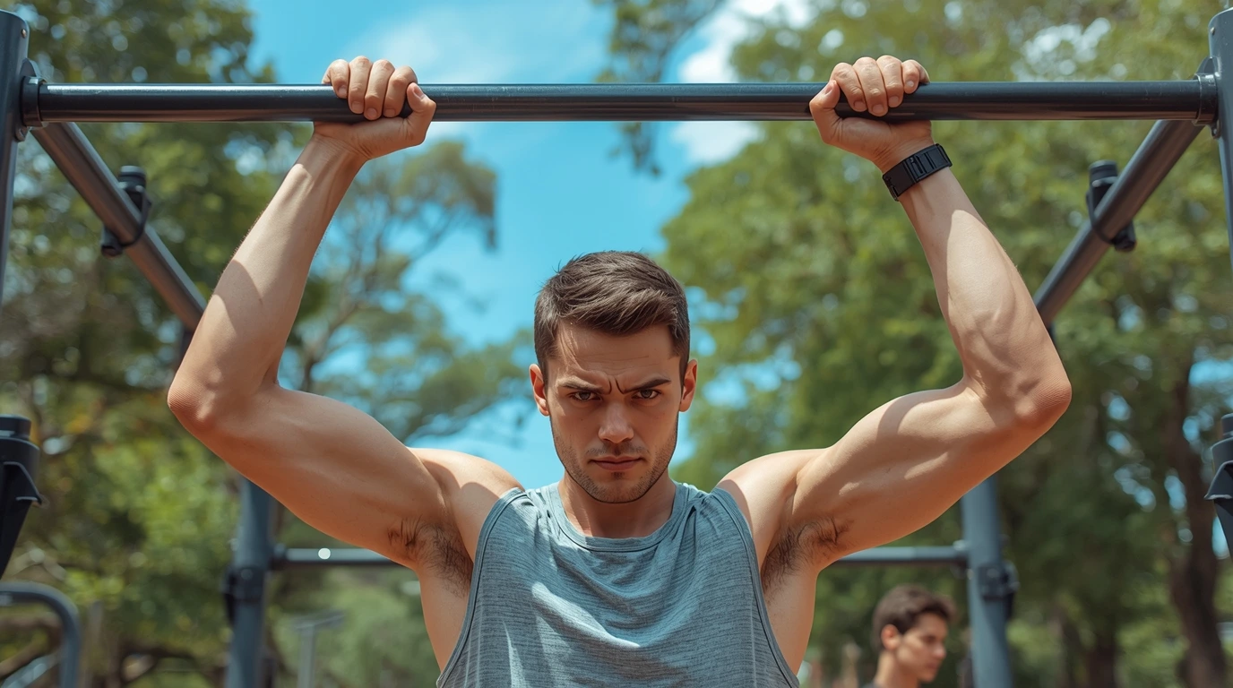 Beginner calisthenics workout plan with negative pull-ups progression