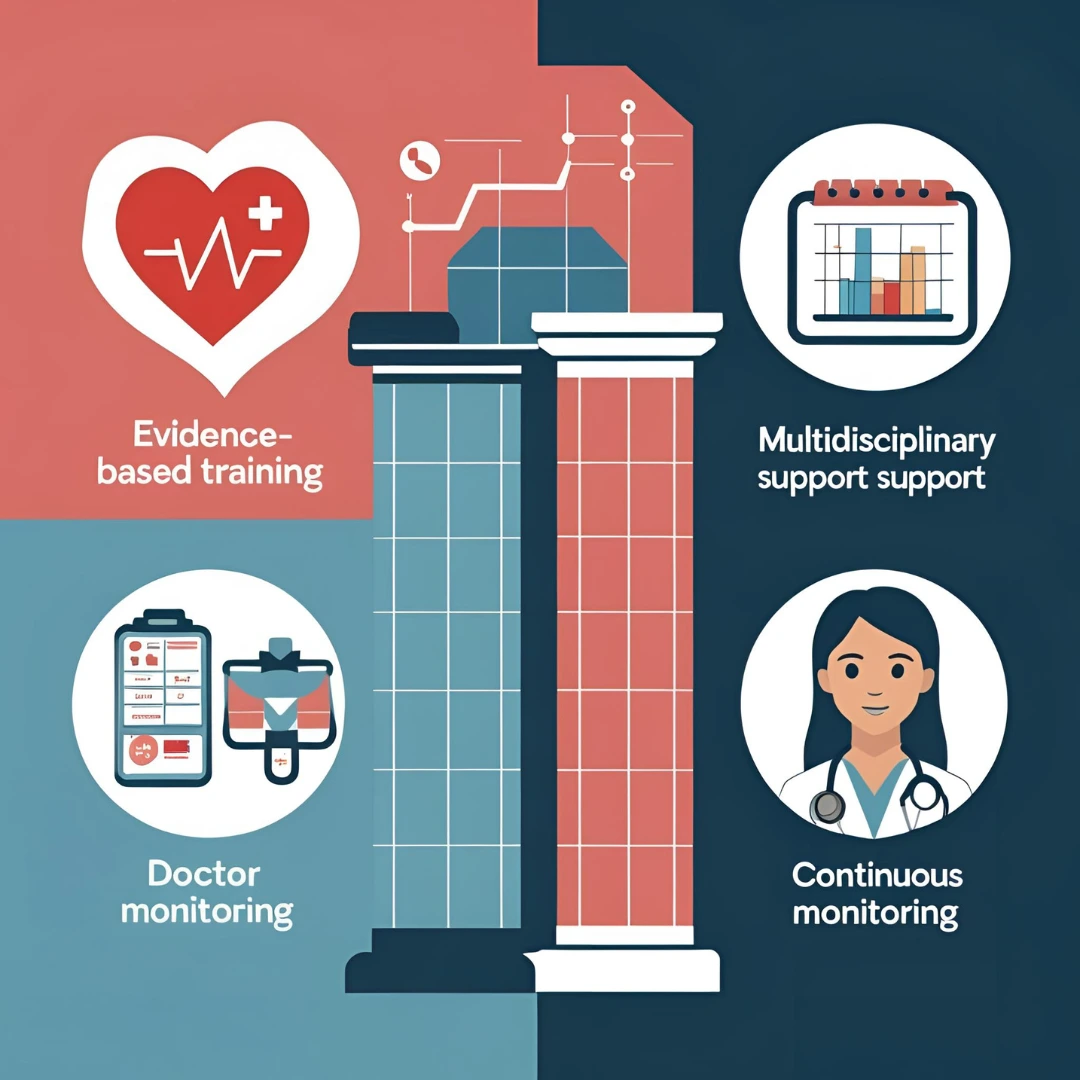 Medical Fitness Four pillars representing the core principles of medical fitness programs.