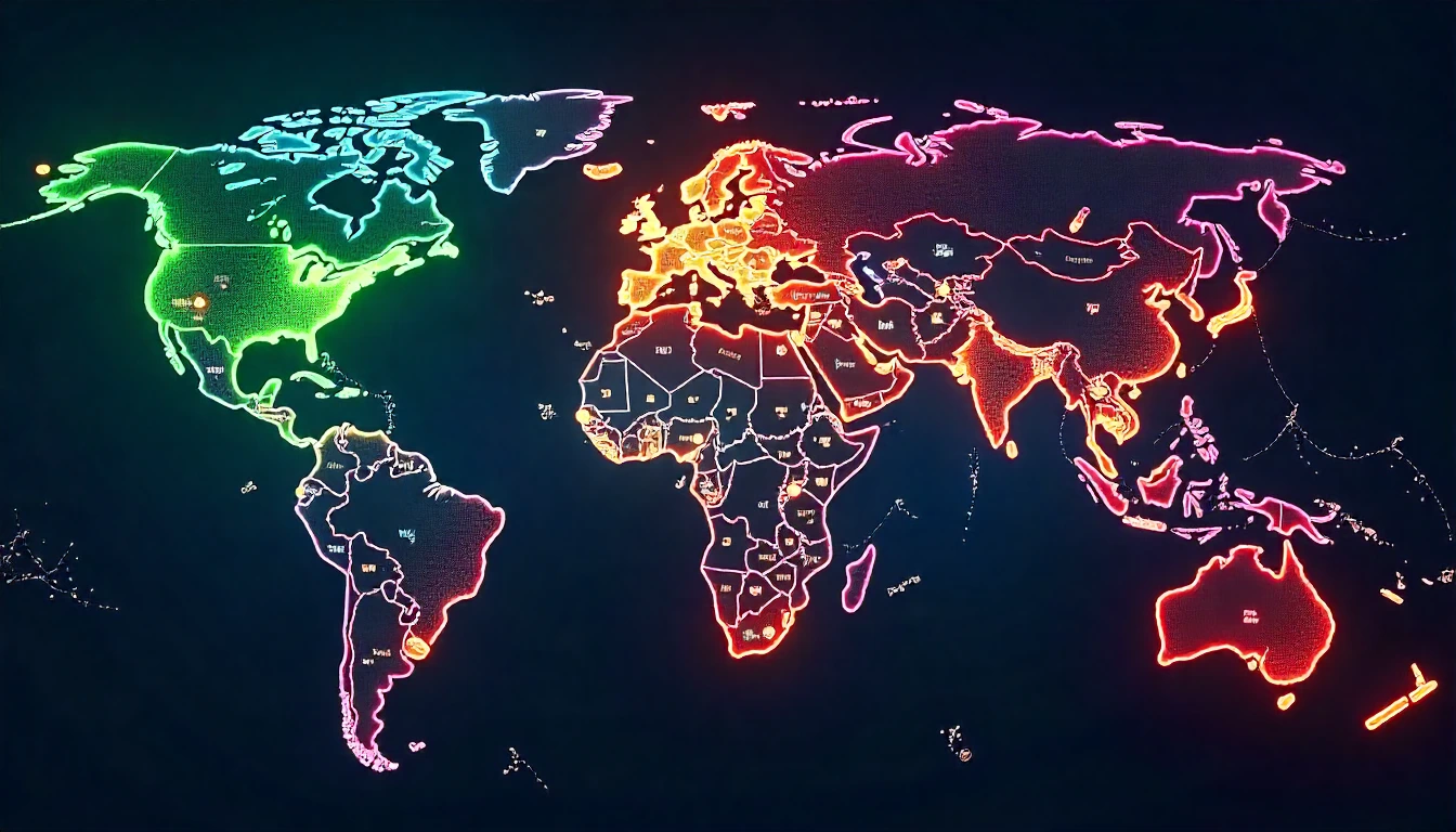 USA and India balancing against Pakistan, China, and Russia alliances